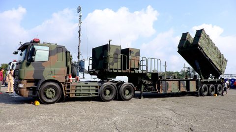 px ROCN Hsiung Feng II Hsiung Feng III Anti Ship Missile Launchers Truck Display at Zuoying Naval Base Ground