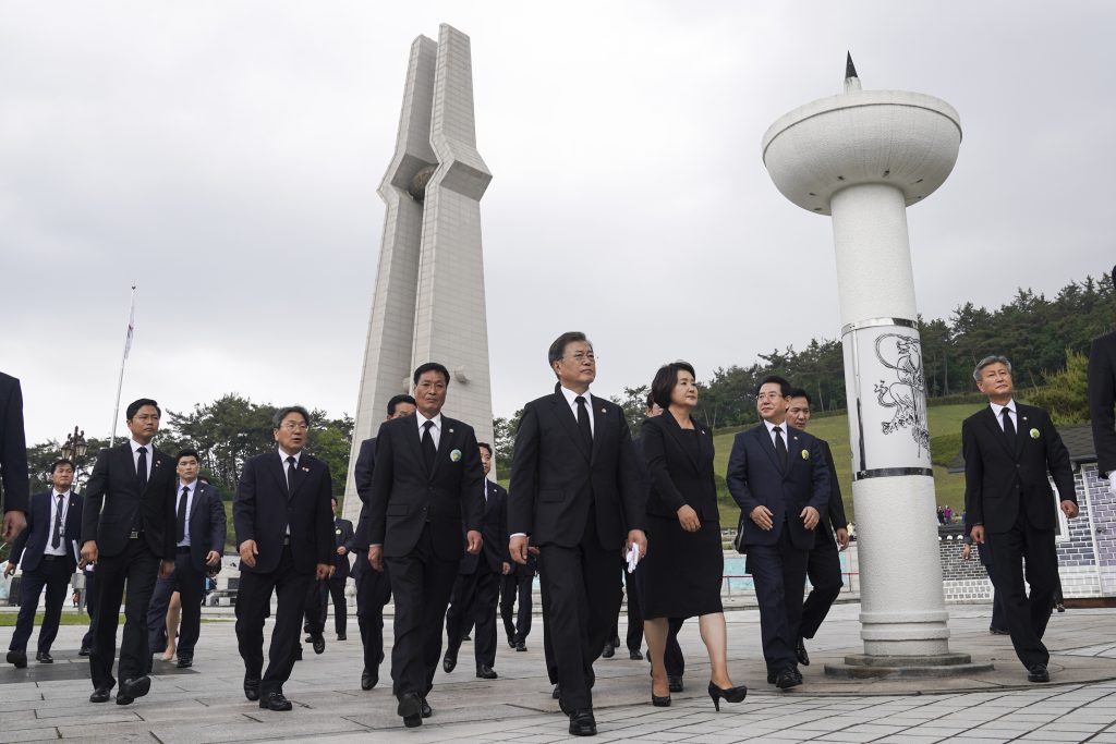 South Korean President Moon Jae in commemorates those killed in the Gwangju uprising on its th anniversary