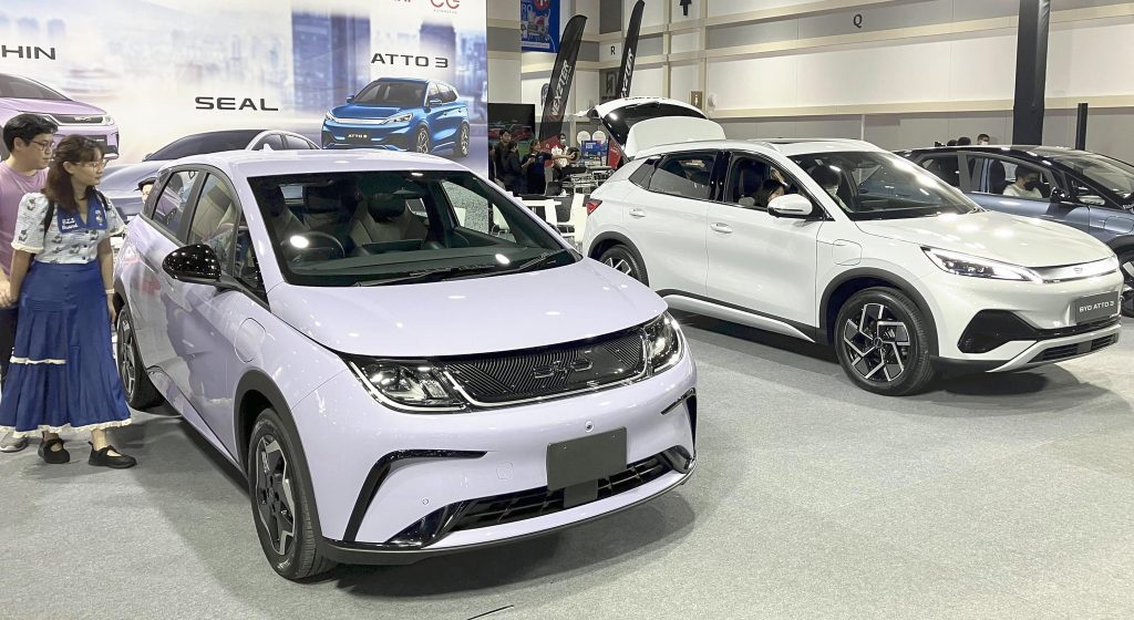 BYD Auto booth during exhibition for EV in BKK Thailand