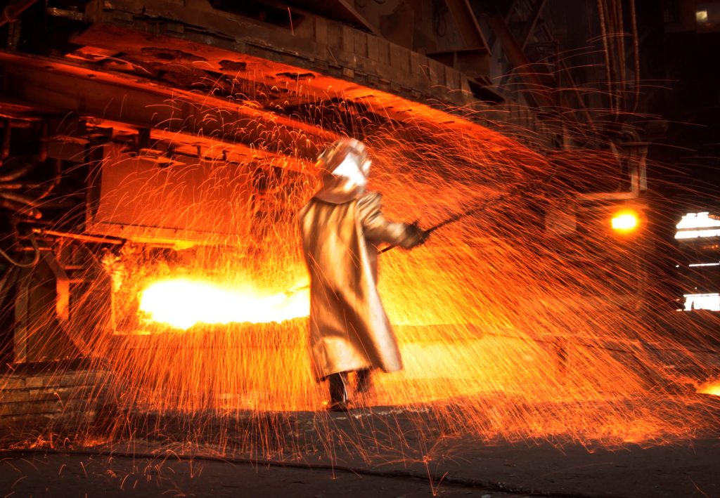 FILE PHOTO: A worker processes nickel at a nickel smelter of PT Vale Tbk near Sorowako