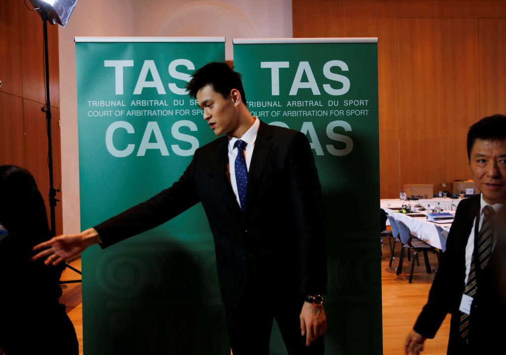 CAS public hearing of WADA appeal against Chinese swimmer Sun Yang and FINA in Montreux