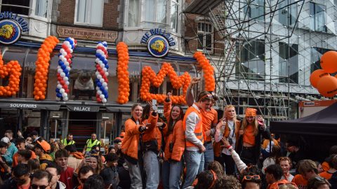 People attend King's day celebrations in Amsterdam, Netherlands on April 27, 2024. (Photo: Mouneb Taim/Reuters)