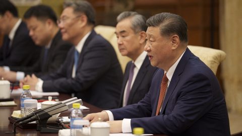China's President Xi Jinping (right) speaks during a meeting with Italy's Prime Minister Giorgia Meloni at the Diaoyutai State Guesthouse in Beijing on July 29, 2024. (Photo: Vincent Thian/POOL/AFP)