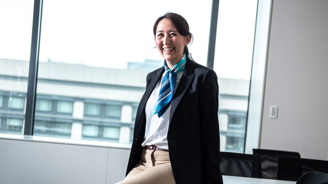 Arfiya Eri, Japan’s first lawmaker of Uyghur heritage, poses for portraits during an interview in Tokyo on June 15, 2022. (Photo: Philip Fong/AFP)
