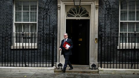 British Prime Minister Keir Starmer leaves 10 Downing Street on October 16. (Photo: Justin Tallis/AFP)