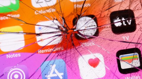 Social Media Apps Through The Broken Glass