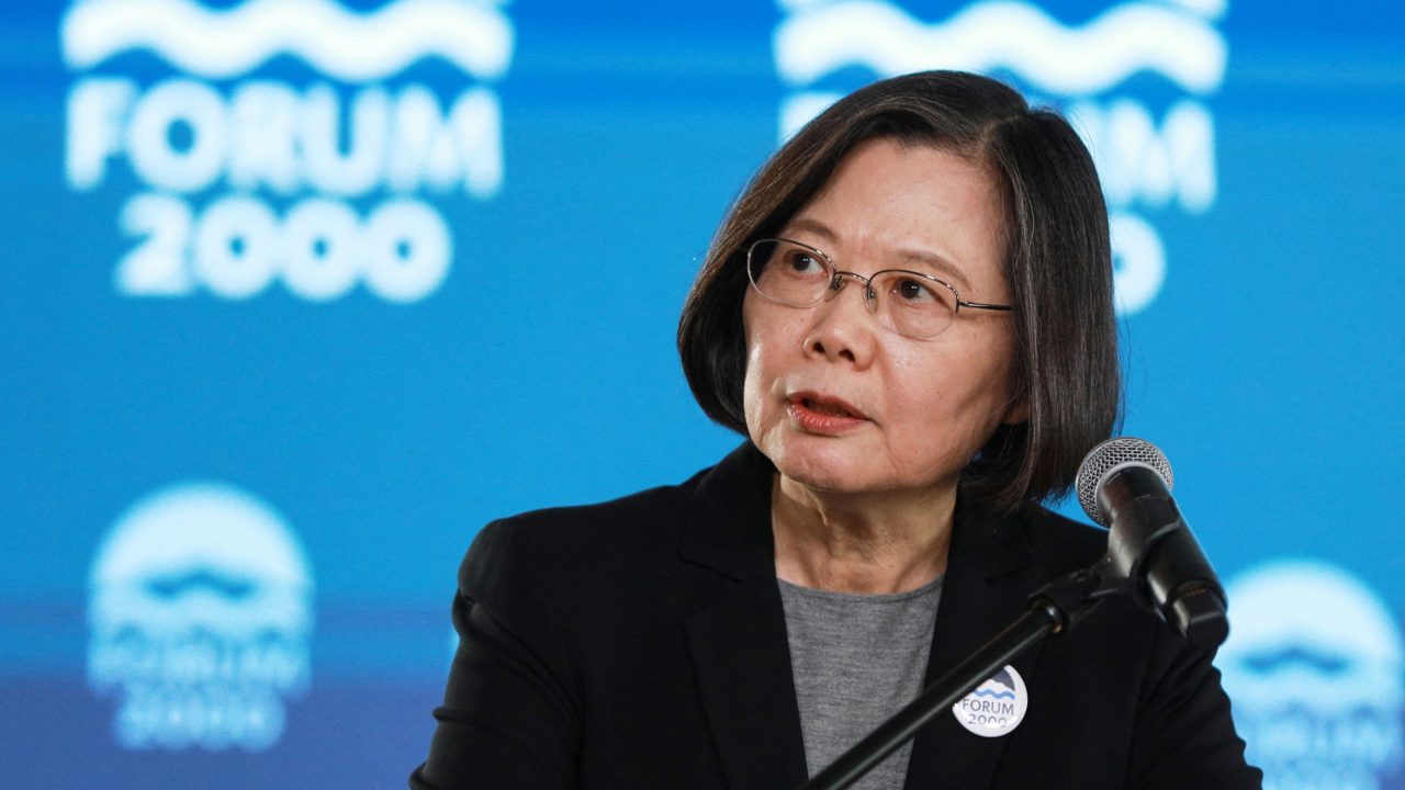 Former Taiwan president Tsai Ing wen attends Forum conference in Prague