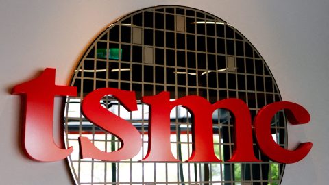 FILE PHOTO: TSMC logo is seen at TSMC Museum of Innovation in Hsinchu