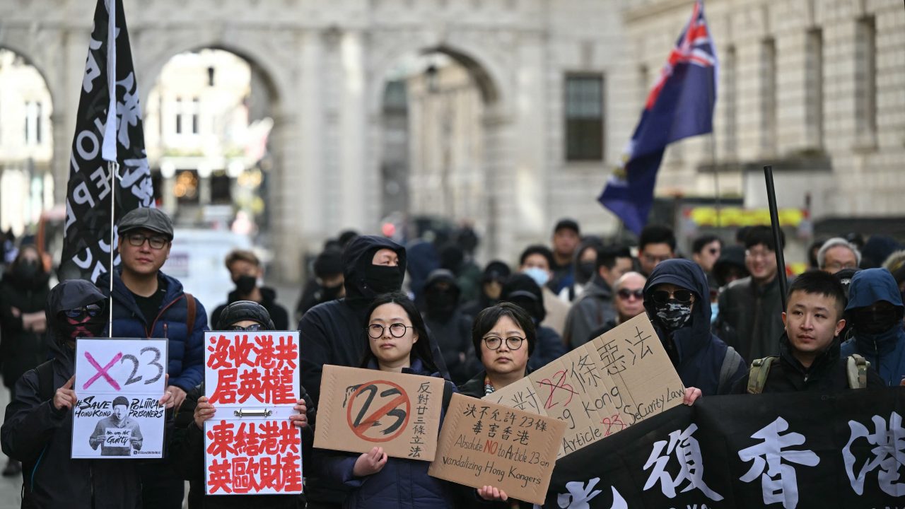Protest against Hong Kong s new national security law