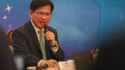 Taiwan s Foreign Minister Lin Chia Lung holds a press conference in Taipei